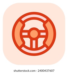 Editable steering wheel, racing game controller vector icon. Video game, game elements. Part of a big icon set family. Perfect for web and app interfaces, presentations, infographics, etc