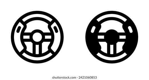 Editable steering wheel, racing game controller vector icon. Video game, game elements. Part of a big icon set family. Perfect for web and app interfaces, presentations, infographics, etc