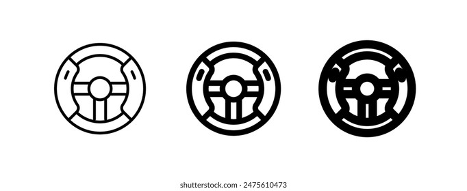 Editable steering wheel, racing game controller vector icon. Video game, game elements. Part of a big icon set family. Perfect for web and app interfaces, presentations, infographics, etc