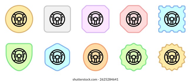 Editable steering wheel, racing game controller vector icon. Video game, game elements. Part of a big icon set family. Perfect for web and app interfaces, presentations, infographics, etc