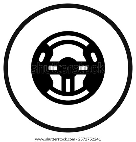 Editable steering wheel, racing game controller vector icon. Video game, game elements. Part of a big icon set family. Perfect for web and app interfaces, presentations, infographics, etc