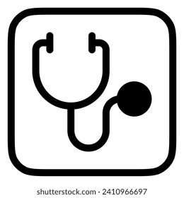 Editable stethoscope vector icon. Part of a big icon set family. Perfect for web and app interfaces, presentations, infographics, etc