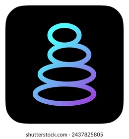 Editable stone balancing, zen, stack vector icon. Wellness, spa, relaxation. Part of a big icon set family. Perfect for web and app interfaces, presentations, infographics, etc