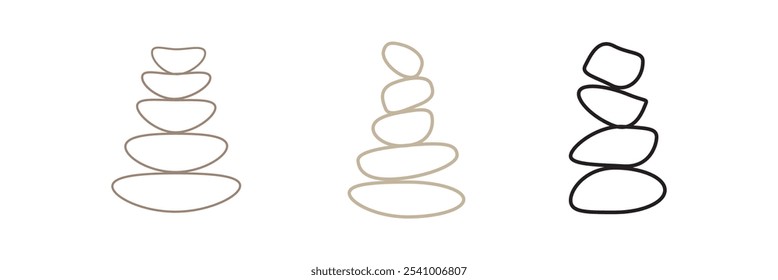 Editable stone balancing, zen, stack vector icon. Wellness, spa, relaxation. Part of a big icon set family. Perfect for web and app interfaces, presentations, infographics, etc
