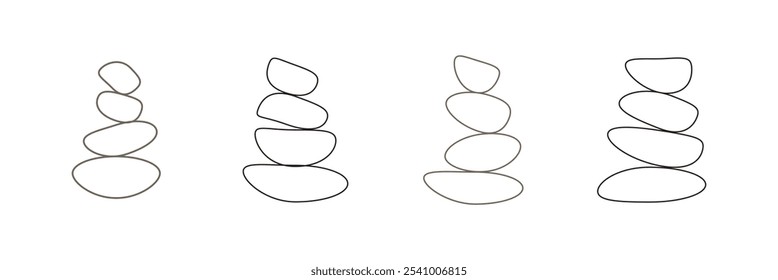 Editable stone balancing, zen, stack vector icon. Wellness, spa, relaxation. Part of a big icon set family. Perfect for web and app interfaces, presentations, infographics, etc