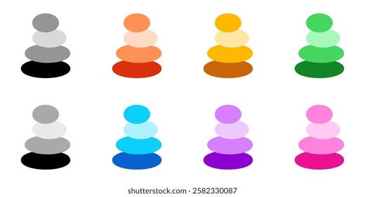 Editable stone balancing, zen, stack vector icon. Wellness, spa, relaxation. Part of a big icon set family. Perfect for web and app interfaces, presentations, infographics, etc