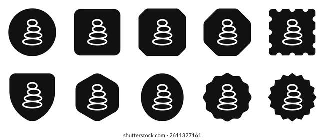 Editable stone balancing, zen, stack vector icon. Wellness, spa, relaxation. Part of a big icon set family. Perfect for web and app interfaces, presentations, infographics, etc