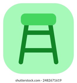 Icono de Vector de taburete editable. Parte de una gran familia de iconos. Perfecto para interfaces de Web y App, presentaciones, infografías, etc