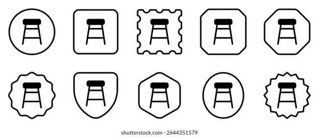 Editable stool vector icon. Part of a big icon set family. Perfect for web and app interfaces, presentations, infographics, etc