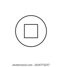 Editable stop music icon design illustrator