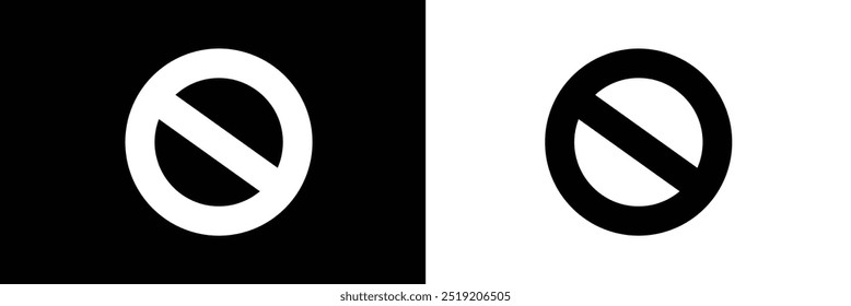 Editable stop prohibitions block icon. Block icon. Vector block icon in isolated background.