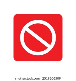 Editable stop prohibitions block icon. Block icon. Vector block icon in isolated background.