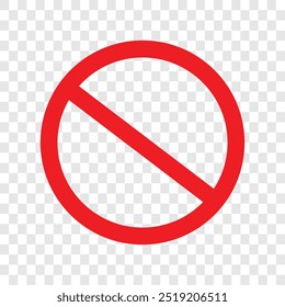 Editable stop prohibitions block icon. Block icon. Vector block icon in isolated background.