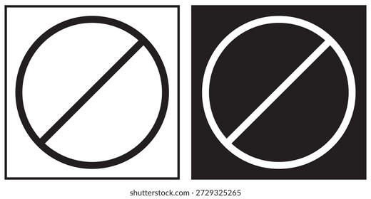 Conjunto de iconos de bloque de prohibiciones de parada editables. Ilustración vectorial. Imagen de valores.