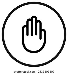 Editable stop, sign language vector icon. Part of a big icon set family. Perfect for web and app interfaces, presentations, infographics, etc