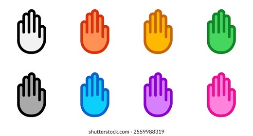 Editable stop, sign language vector icon. Part of a big icon set family. Perfect for web and app interfaces, presentations, infographics, etc