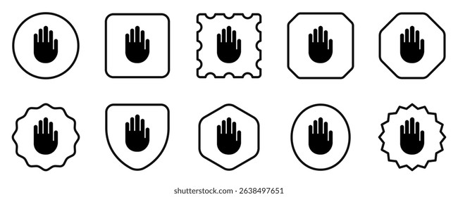 Editable stop, sign language vector icon. Part of a big icon set family. Perfect for web and app interfaces, presentations, infographics, etc