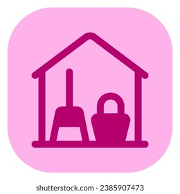 Almacenamiento editable, almacén, icono del vector de la sala de conserjería. Parte de una familia de iconos grandes. Perfecto para interfaces web y de aplicaciones, presentaciones, infografías, etc