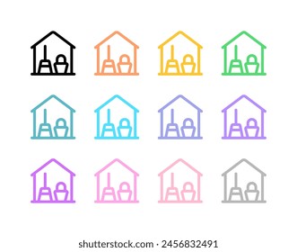 Editierbare Lagerung, Lager, Hausmeister-Raum-Vektorgrafik-Symbol. Teil einer großen Icon-Set-Familie. Ideal für Web- und App-Interfaces, Präsentationen, Infografiken usw