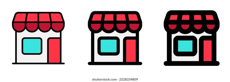 Editable store building vector icon. Food, restaurant. Part of a big icon set family. Perfect for web and app interfaces, presentations, infographics, etc