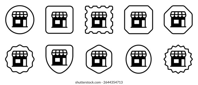 Editable store building vector icon. Food, restaurant. Part of a big icon set family. Perfect for web and app interfaces, presentations, infographics, etc