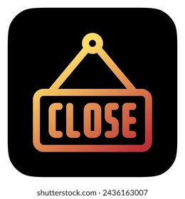 Editable store close sign vector icon. Food, restaurant. Part of a big icon set family. Perfect for web and app interfaces, presentations, infographics, etc