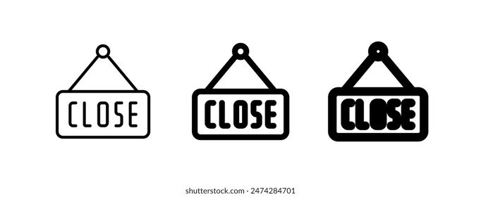Editable store close sign vector icon. Food, restaurant. Part of a big icon set family. Perfect for web and app interfaces, presentations, infographics, etc