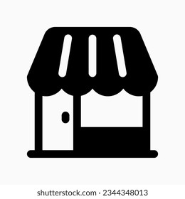 Tienda editable, restaurante, icono vector de construcción de cafés. Parte de una familia de iconos grandes. Perfecto para interfaces web y de aplicaciones, presentaciones, infografías, etc