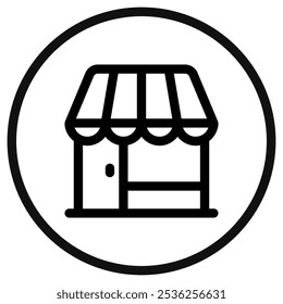 Tienda editable, restaurante, icono de Vector de construcción de cafetería. Parte de una gran familia de iconos. Perfecto para interfaces de Web y App, presentaciones, infografías, etc