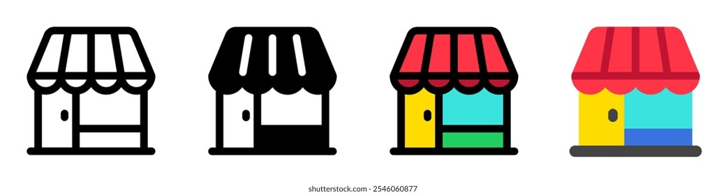 Tienda editable, restaurante, icono de Vector de construcción de cafetería. Parte de una gran familia de iconos. Perfecto para interfaces de Web y App, presentaciones, infografías, etc