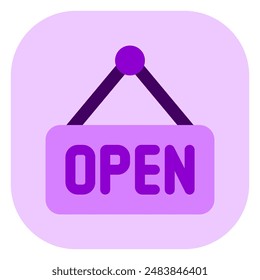 Editable store sign open vector icon. Food, restaurant. Part of a big icon set family. Perfect for web and app interfaces, presentations, infographics, etc