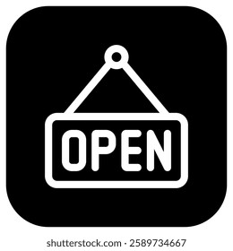 Editable store sign open vector icon. Food, restaurant. Part of a big icon set family. Perfect for web and app interfaces, presentations, infographics, etc