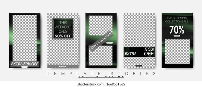 Editable Stories background template. Vector Design for social media.
