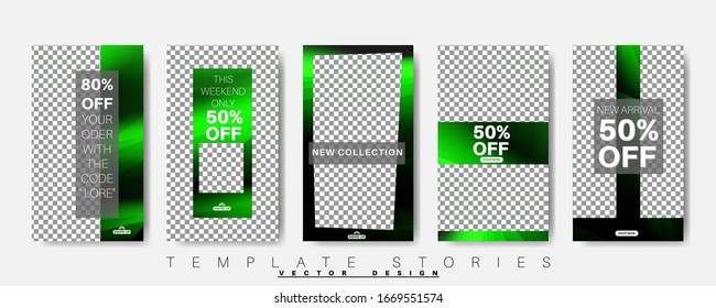 Editable Stories background template. Vector Design for social media.