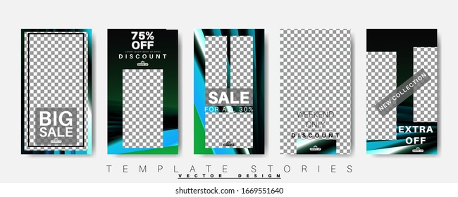 Editable Stories background template. Vector Design for social media.