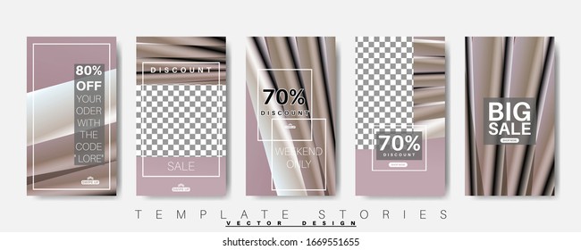 Editable Stories background template. Vector Design for social media.