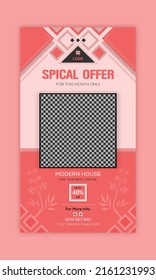 Editable stories design with light pink background template 