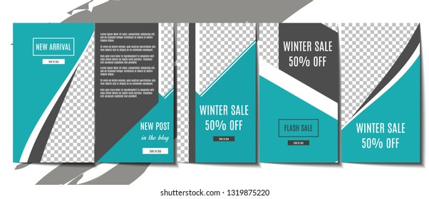 Editable stories template background for social media. Stock vector