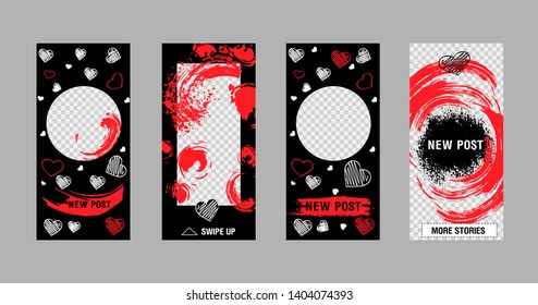 Editable Stories template. Сan be use for, landing page, website, mobile app, poster, flyer, coupon, gift card, smartphone template, web design