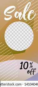 Editable Stories template. Сan be use for, landing page, website, mobile app, poster, flyer, coupon, gift card, smartphone template, web design