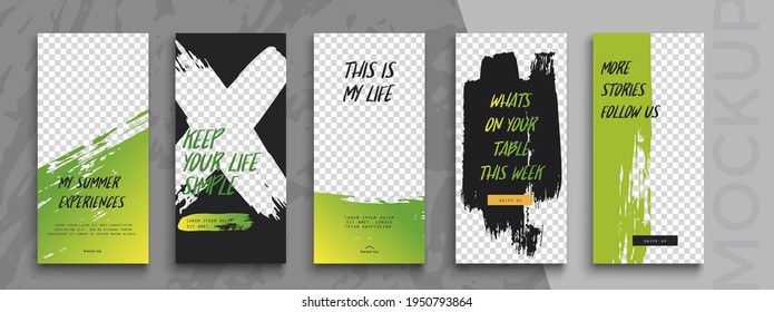 Editable Stories template. Design  for social media.