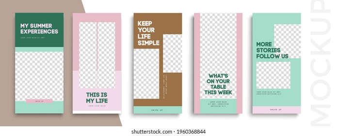 Editable Stories template. Design  for social media