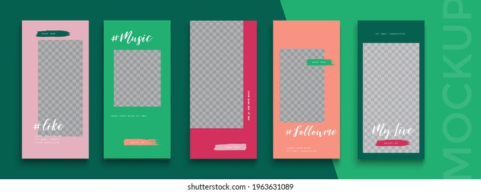 Editable Stories template. Design  for social media