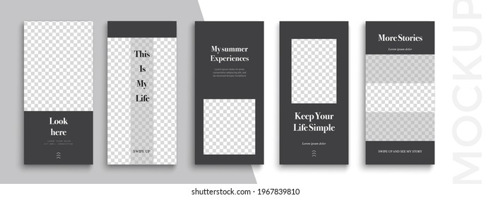 Editable Stories template. Design  for social media.
