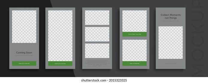 Editable Stories template. Design  for social media.