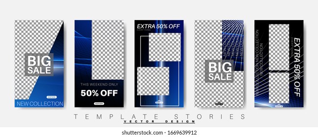 Editable Story background template. Vector Design web banner for social media. Post layout template.
