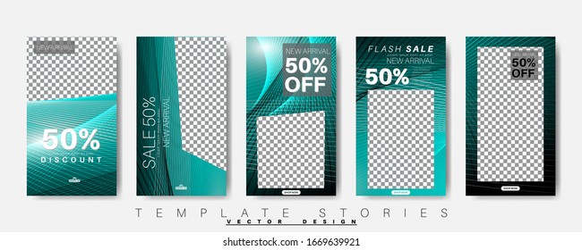 Editable Story background template. Vector Design web banner for social media. Post layout template.