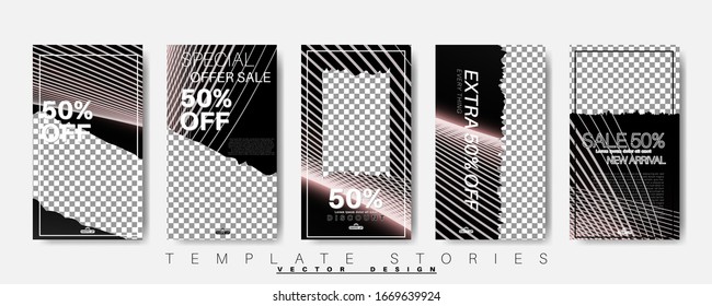 Editable Story background template. Vector Design web banner for social media. Post layout template.