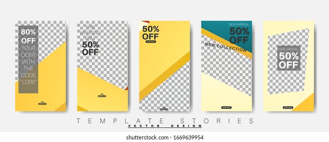 Editable Story background template. Vector Design web banner for social media. Post layout template.