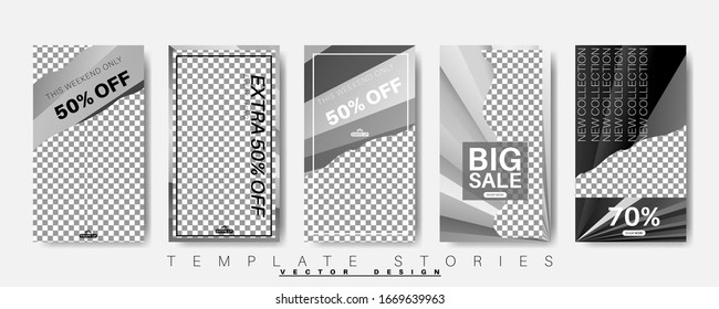 Editable Story background template. Vector Design web banner for social media. Post layout template.